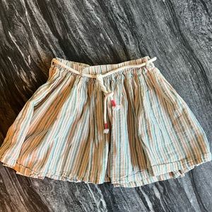 Tea Metallic Striped Skirt 5T
